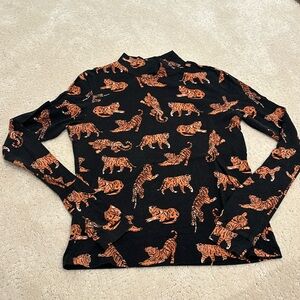 Maeve by Anthropology Tiger Long Sleeve Top